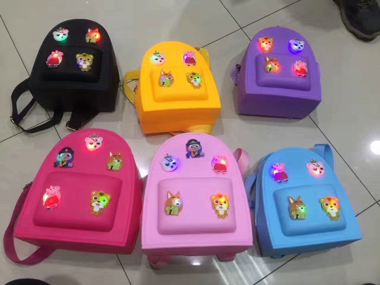 Children backpack jelly bag cartoon bag buckle buckle bag OPP bag