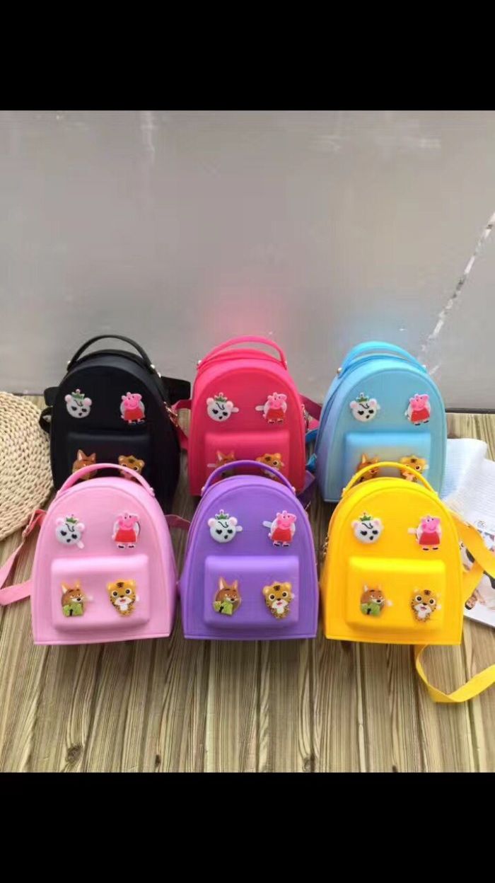 Children backpack jelly bag cartoon bag buckle buckle bag OPP bag