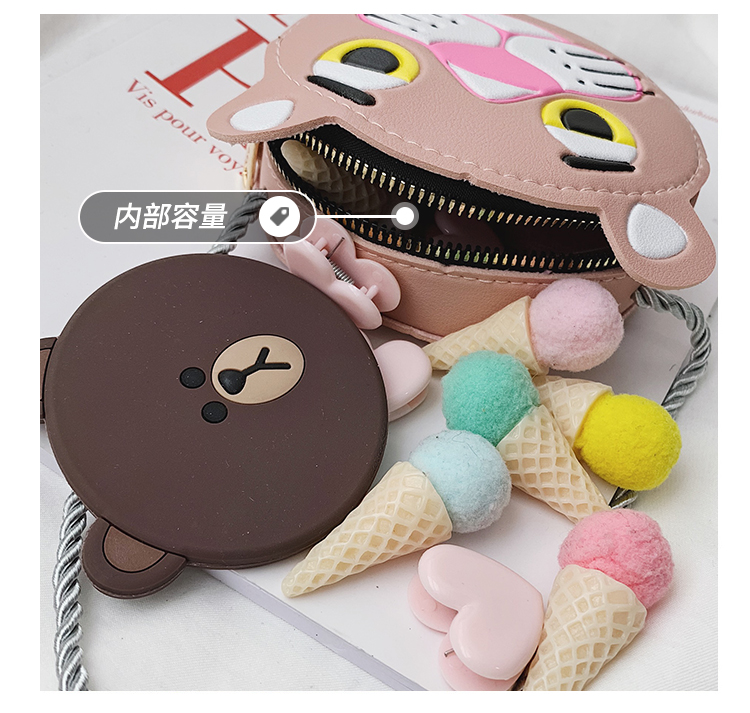 Children's Bag Baby Girl Fashion Shoulder Messenger Bag All-Match Cartoon Bag Change Princess Bag
