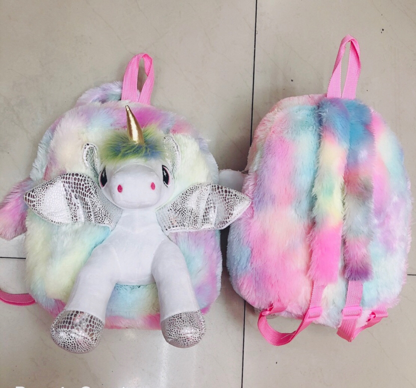 Plush Toy Bag Toy Bag Unicorn School Bag Plush Unicorn Backpack Backpack Children School Bag Cartoon Bag