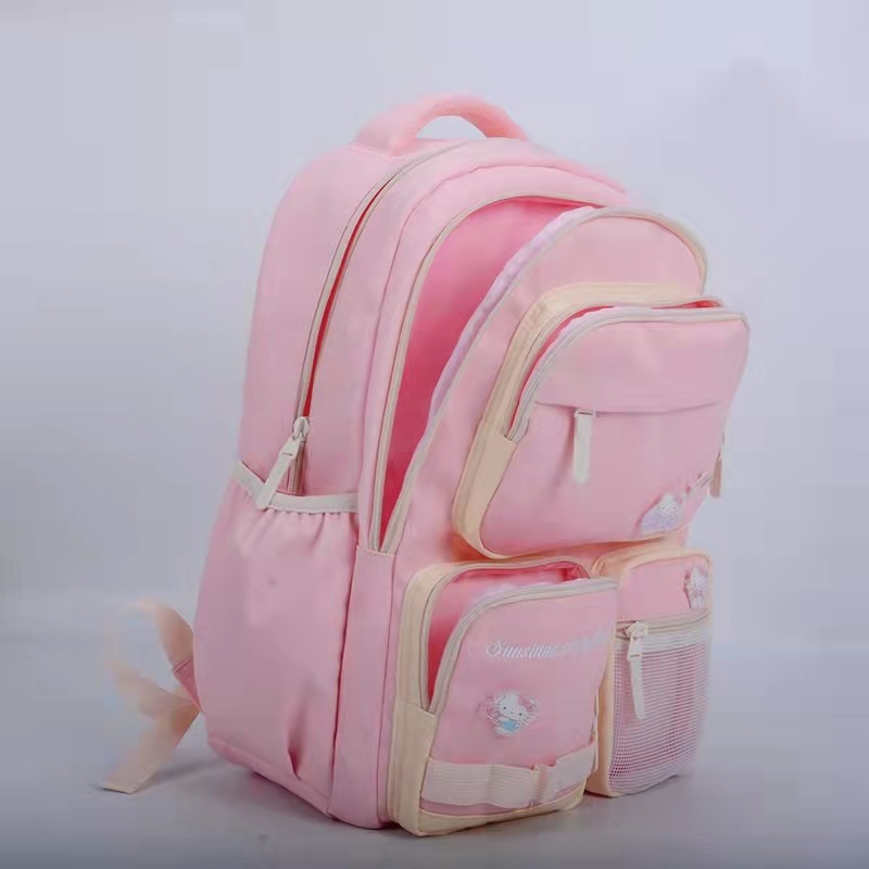 Hellokitty Children's Schoolbag Elementary School Girl Portable Burden Alleviation Back Care Cartoon Bag Wholesale