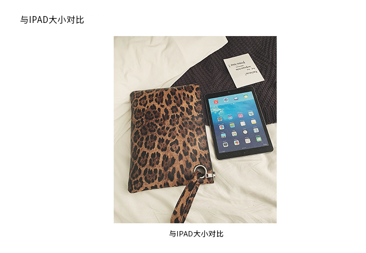 INS Clutch Female 2020 Trendy Korean Style Leopard Print Elegance Retro Hong Kong Style Fashion Tablet Bag INS Clutch Female 2020 Trendy Korean Style Leopard Print Elegance Retro Hong Kong Style Fashion Tablet Bag