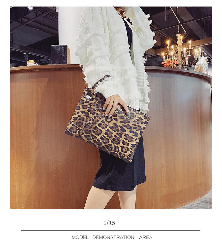 INS Clutch Female 2020 Trendy Korean Style Leopard Print Elegance Retro Hong Kong Style Fashion Tablet Bag INS Clutch Female 2020 Trendy Korean Style Leopard Print Elegance Retro Hong Kong Style Fashion Tablet Bag