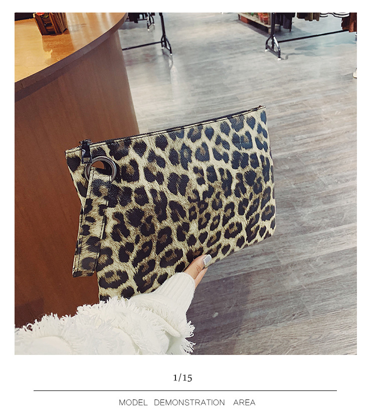 INS Clutch Female 2020 Trendy Korean Style Leopard Print Elegance Retro Hong Kong Style Fashion Tablet Bag INS Clutch Female 2020 Trendy Korean Style Leopard Print Elegance Retro Hong Kong Style Fashion Tablet Bag
