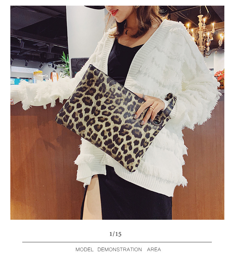 INS Clutch Female 2020 Trendy Korean Style Leopard Print Elegance Retro Hong Kong Style Fashion Tablet Bag INS Clutch Female 2020 Trendy Korean Style Leopard Print Elegance Retro Hong Kong Style Fashion Tablet Bag