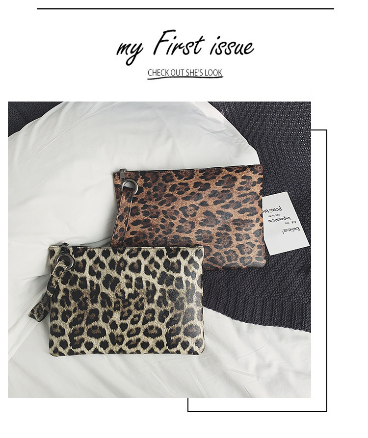 INS Clutch Female 2020 Trendy Korean Style Leopard Print Elegance Retro Hong Kong Style Fashion Tablet Bag INS Clutch Female 2020 Trendy Korean Style Leopard Print Elegance Retro Hong Kong Style Fashion Tablet Bag