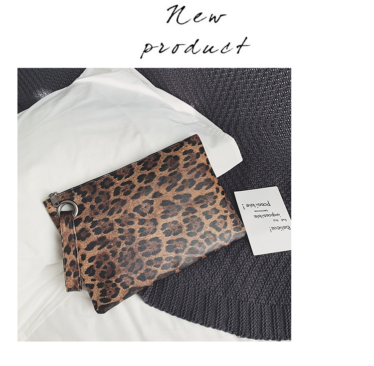 INS Clutch Female 2020 Trendy Korean Style Leopard Print Elegance Retro Hong Kong Style Fashion Tablet Bag INS Clutch Female 2020 Trendy Korean Style Leopard Print Elegance Retro Hong Kong Style Fashion Tablet Bag
