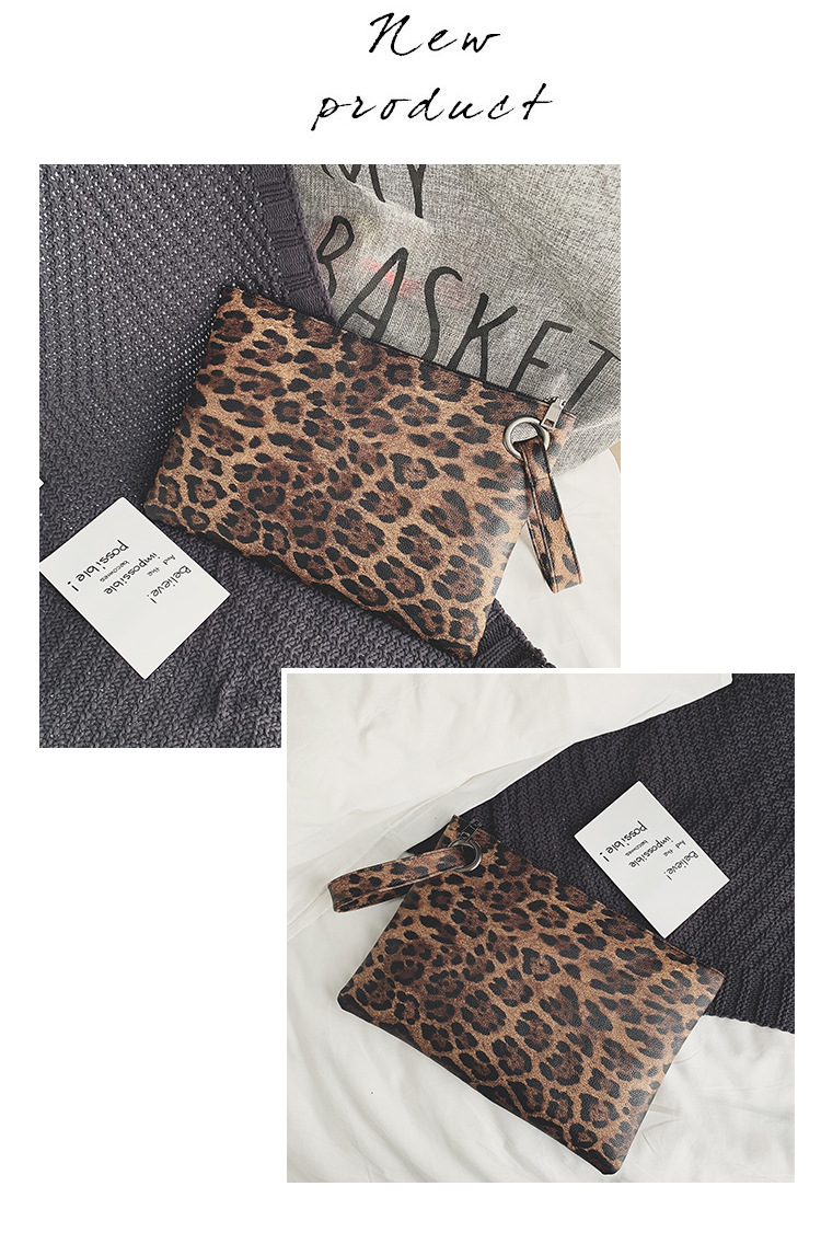 INS Clutch Female 2020 Trendy Korean Style Leopard Print Elegance Retro Hong Kong Style Fashion Tablet Bag INS Clutch Female 2020 Trendy Korean Style Leopard Print Elegance Retro Hong Kong Style Fashion Tablet Bag