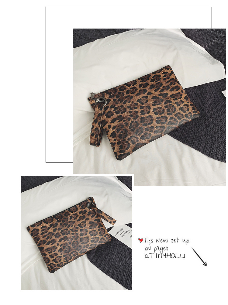 INS Clutch Female 2020 Trendy Korean Style Leopard Print Elegance Retro Hong Kong Style Fashion Tablet Bag INS Clutch Female 2020 Trendy Korean Style Leopard Print Elegance Retro Hong Kong Style Fashion Tablet Bag