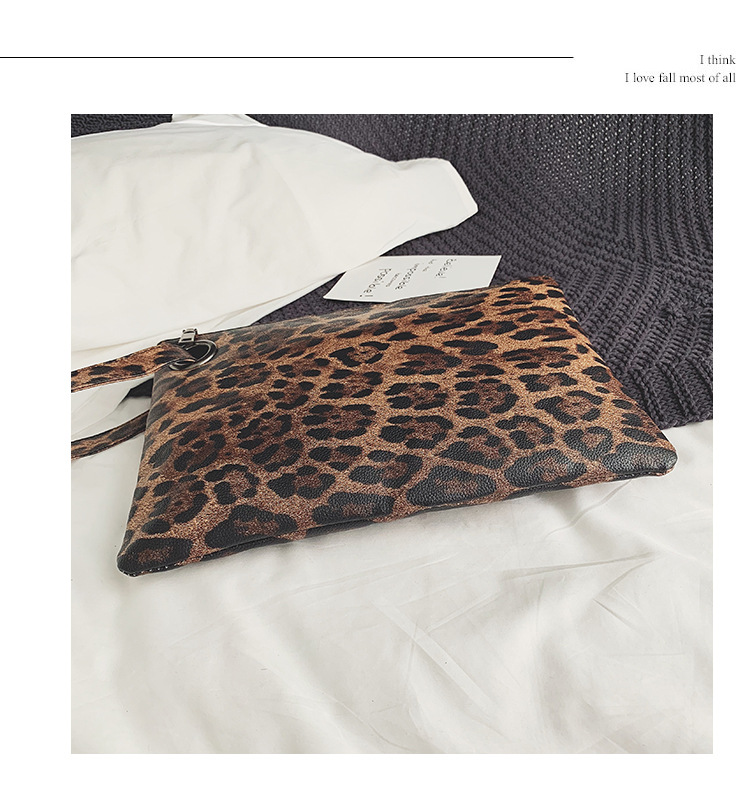 INS Clutch Female 2020 Trendy Korean Style Leopard Print Elegance Retro Hong Kong Style Fashion Tablet Bag INS Clutch Female 2020 Trendy Korean Style Leopard Print Elegance Retro Hong Kong Style Fashion Tablet Bag
