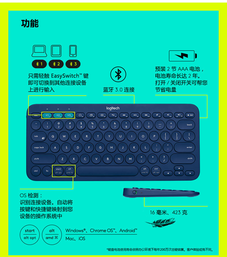 Cross-Border Logitech K380 Wireless Bluetooth Mobile Phone Keyboard Mini iPad Android Tablet Computer Mute Lightweight Cross-Border Logitech K380 Wireless Bluetooth Mobile Phone Keyboard Mini iPad Android Tablet Computer Mute Lightweight