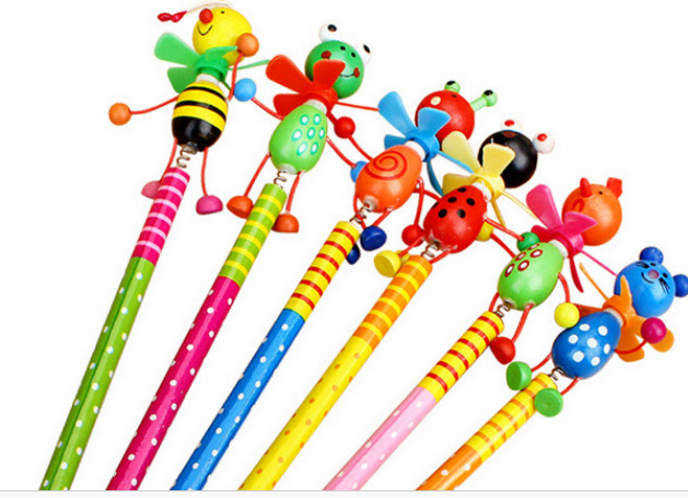 Cartoon Windmill Series Animal Pencil Creative Wooden Pencil Fun Children&#039;s Pencil Tablet HB Pencil