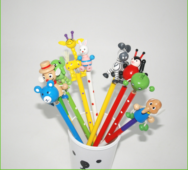 Cartoon Windmill Series Animal Pencil Creative Wooden Pencil Fun Children's Pencil Tablet HB Pencil Cartoon Windmill Series Animal Pencil Creative Wooden Pencil Fun Children's Pencil Tablet HB Pencil