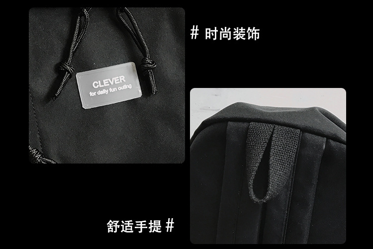 Vintage Canvas Backpack Student Schoolbag Large Capacity Solid Color Multi-Pocket Backpack Vintage Style Korean Hipster Women Bag