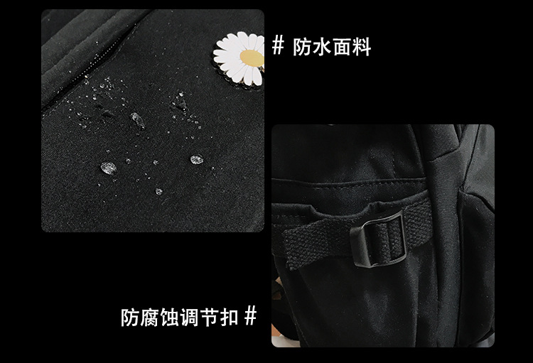 Vintage Canvas Backpack Student Schoolbag Large Capacity Solid Color Multi-Pocket Backpack Vintage Style Korean Hipster Women Bag