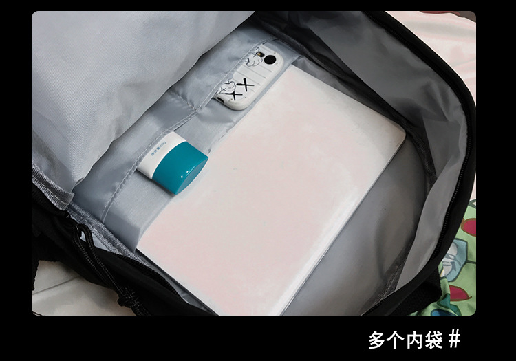 Vintage Canvas Backpack Student Schoolbag Large Capacity Solid Color Multi-Pocket Backpack Vintage Style Korean Hipster Women Bag