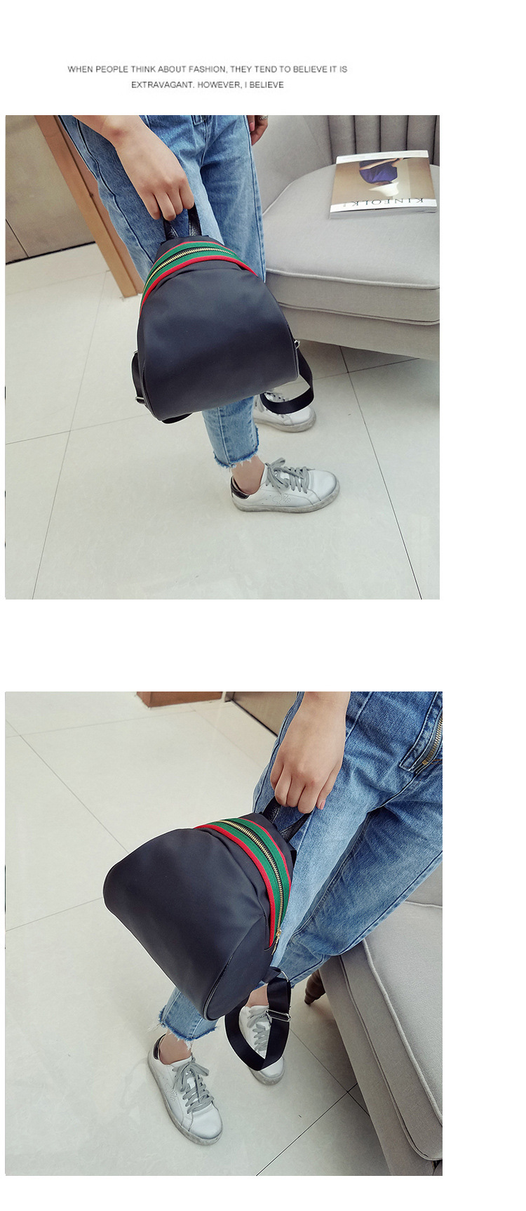Fan Bingbing Fashion Oxford Cloth Simple Trendy Student Small Bag Korean Style Women Bag Backpack Canvas Shoulder Bag
