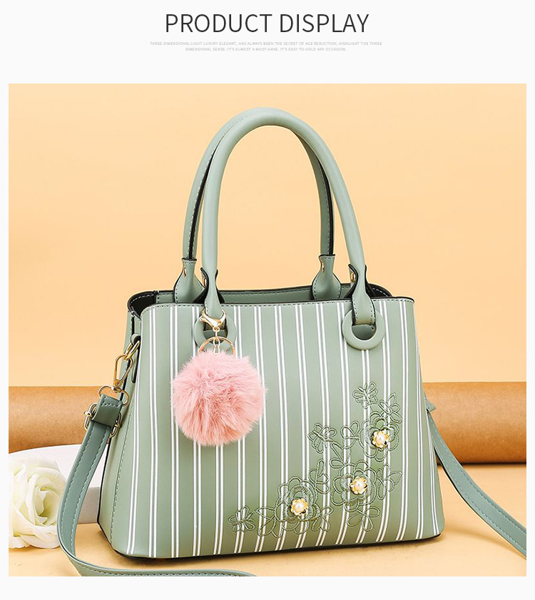 Spot Striped Handbag Large Capacity Women's Crossbody Shoulder Bag Simple and Fashion Women Bag Factory Direct Supply Spot Striped Handbag Large Capacity Women's Crossbody Shoulder Bag Simple and Fashion Women Bag Factory Direct Supply