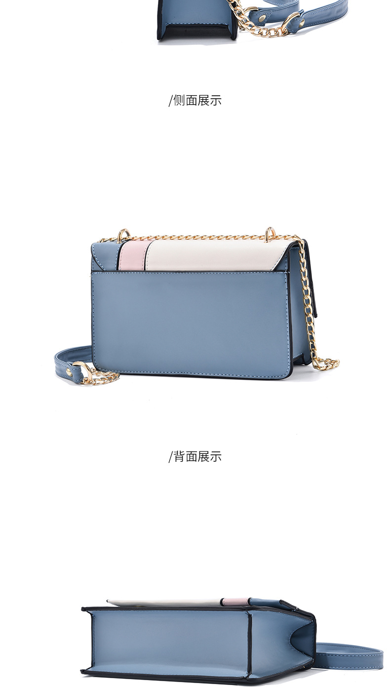 Trendy 2021 New Korean Women Bag Fashion Chain Contrast Color Square Bag Shoulder Portable Messenger Bag Stall 11803