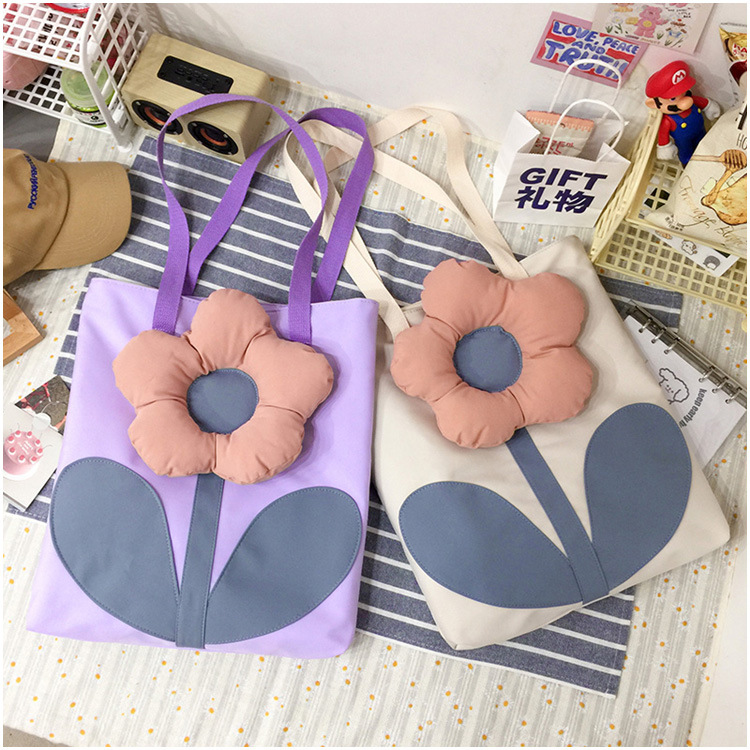 Spot Goods 2021 Summer Trendy New Personalized All-Match Flowers Korean Women Bag Large Capacity Shoulder Bag Factory Direct Sales