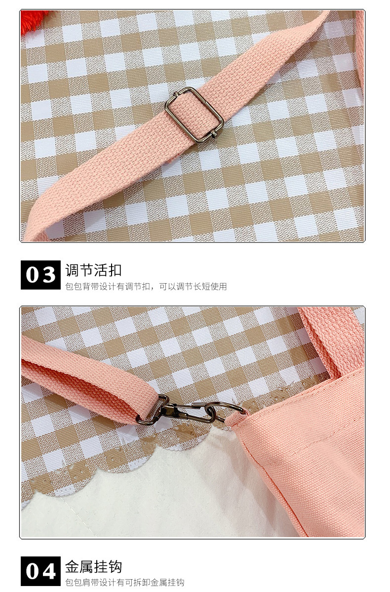 Canvas Bag Female 2021 New Trendy Cute Japanese Large Capacity Student Leisure Portable Crossbody Three-Use Women Bag