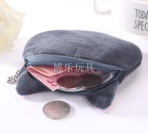 Zero wallet animal plush cute cartoon cloth art female key bag coin purse small purse.