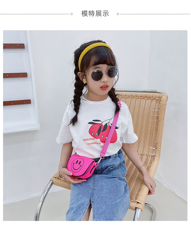 Customized 2021 Summer New Children's Bags Candy Color Pu Shoulder Girls' Coin Purse Cute Smiley Face Crossbody Coin Purse Customized 2021 Summer New Children's Bags Candy Color Pu Shoulder Girls' Coin Purse Cute Smiley Face Crossbody Coin Purse
