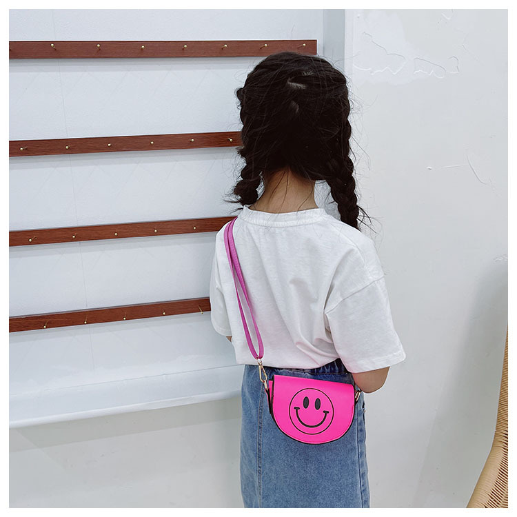 Customized 2021 Summer New Children's Bags Candy Color Pu Shoulder Girls' Coin Purse Cute Smiley Face Crossbody Coin Purse Customized 2021 Summer New Children's Bags Candy Color Pu Shoulder Girls' Coin Purse Cute Smiley Face Crossbody Coin Purse