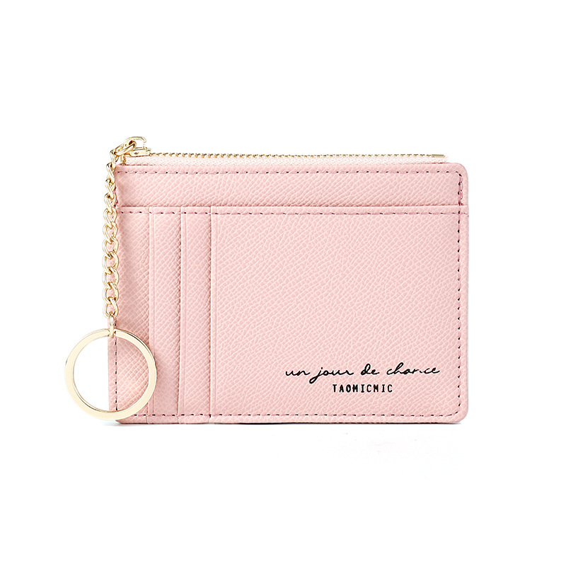 Yue Qian Kai New Zipper Women Coin Purse Korean Mini Key Chain Small Wallet Multiple Card Slots Card Holder Wallet