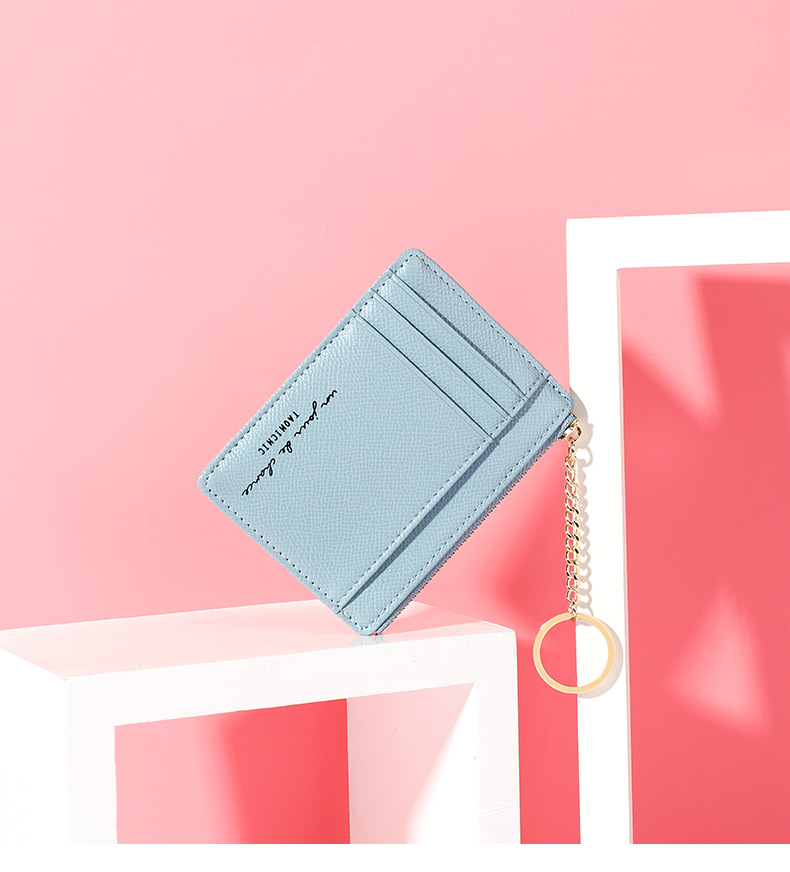 Yue Qian Kai New Zipper Women Coin Purse Korean Mini Key Chain Small Wallet Multiple Card Slots Card Holder Wallet