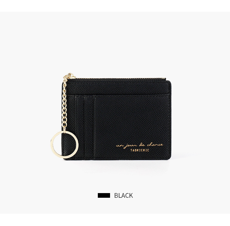 Yue Qian Kai New Zipper Women Coin Purse Korean Mini Key Chain Small Wallet Multiple Card Slots Card Holder Wallet