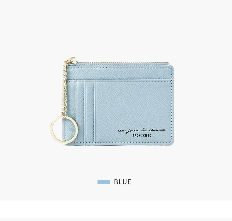 Yue Qian Kai New Zipper Women Coin Purse Korean Mini Key Chain Small Wallet Multiple Card Slots Card Holder Wallet