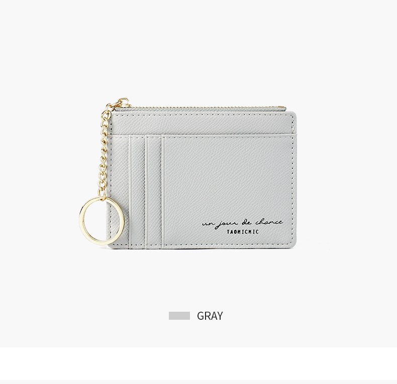 Yue Qian Kai New Zipper Women Coin Purse Korean Mini Key Chain Small Wallet Multiple Card Slots Card Holder Wallet