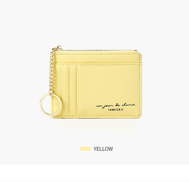 Yue Qian Kai New Zipper Women Coin Purse Korean Mini Key Chain Small Wallet Multiple Card Slots Card Holder Wallet