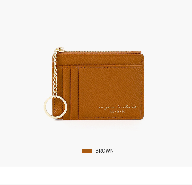 Yue Qian Kai New Zipper Women Coin Purse Korean Mini Key Chain Small Wallet Multiple Card Slots Card Holder Wallet