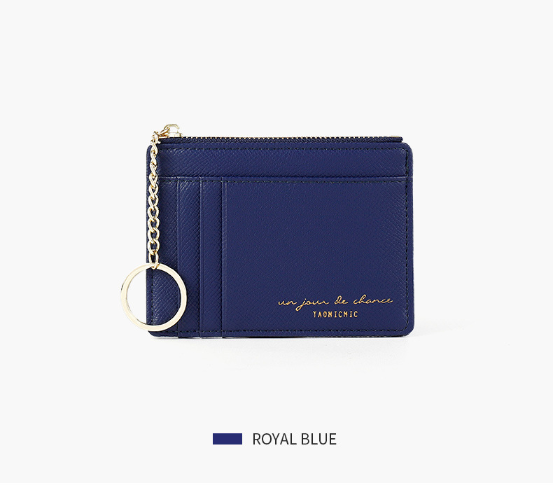 Yue Qian Kai New Zipper Women Coin Purse Korean Mini Key Chain Small Wallet Multiple Card Slots Card Holder Wallet