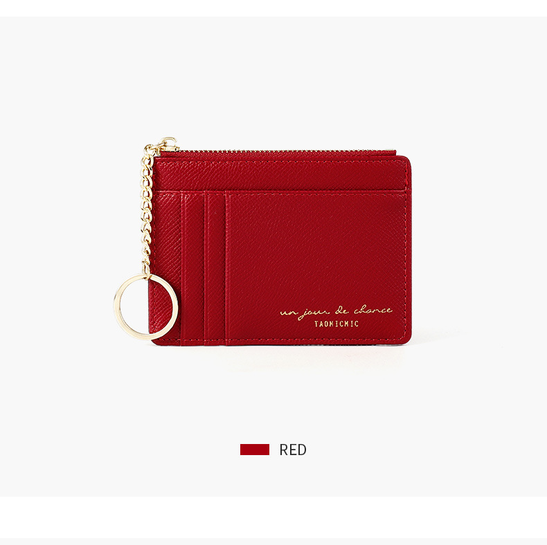 Yue Qian Kai New Zipper Women Coin Purse Korean Mini Key Chain Small Wallet Multiple Card Slots Card Holder Wallet