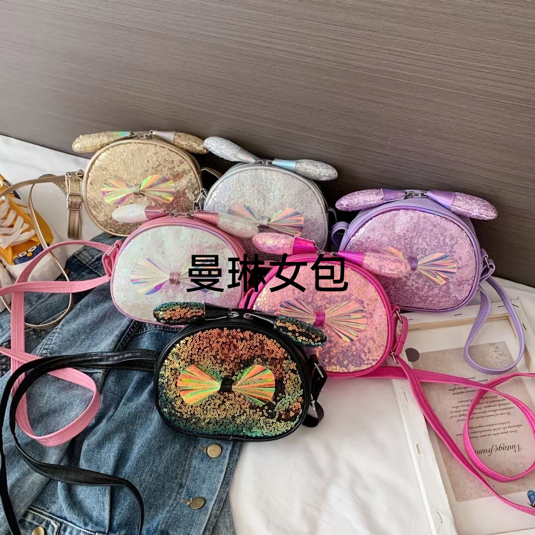 New Cartoon Children &#039;S Bag Cute Unicorn Sequined Baby Girl Accessories Coin Purse Mini Girl &#039;S Crossbody Bag