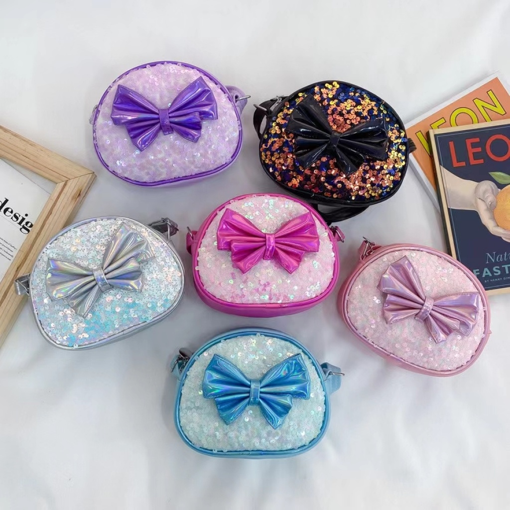 New Cartoon Children 'S Bag Cute Unicorn Sequined Baby Girl Accessories Coin Purse Mini Girl 'S Crossbody Bag