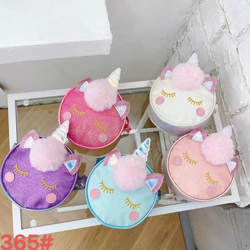 New Cartoon Children 'S Bag Cute Unicorn Sequined Baby Girl Accessories Coin Purse Mini Girl 'S Crossbody Bag
