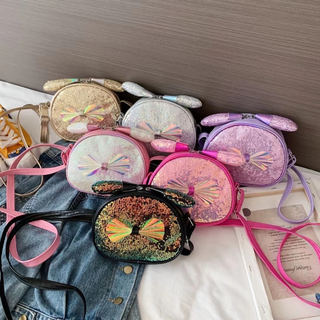 New Cartoon Children 'S Bag Cute Unicorn Sequined Baby Girl Accessories Coin Purse Mini Girl 'S Crossbody Bag