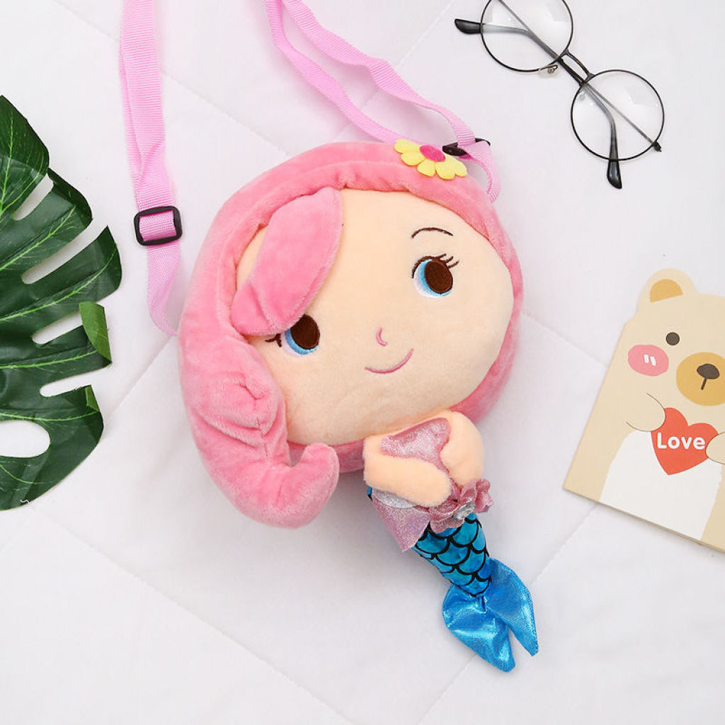 Mermaid Plush School Bag Satchel Cartoon Children's Bags Mobile Phone Bag Coin Purse Luggage