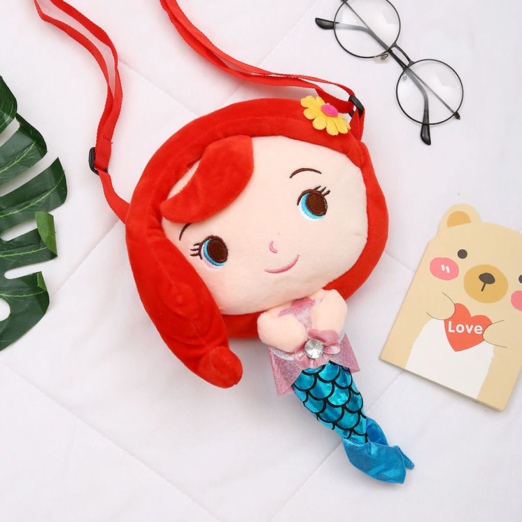 Mermaid Plush School Bag Satchel Cartoon Children's Bags Mobile Phone Bag Coin Purse Luggage