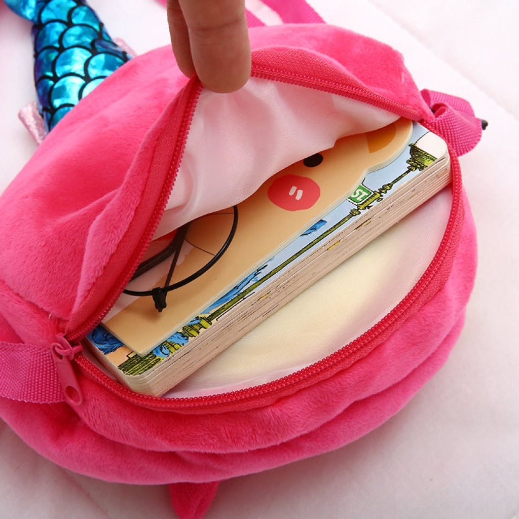 Mermaid Plush School Bag Satchel Cartoon Children's Bags Mobile Phone Bag Coin Purse Luggage