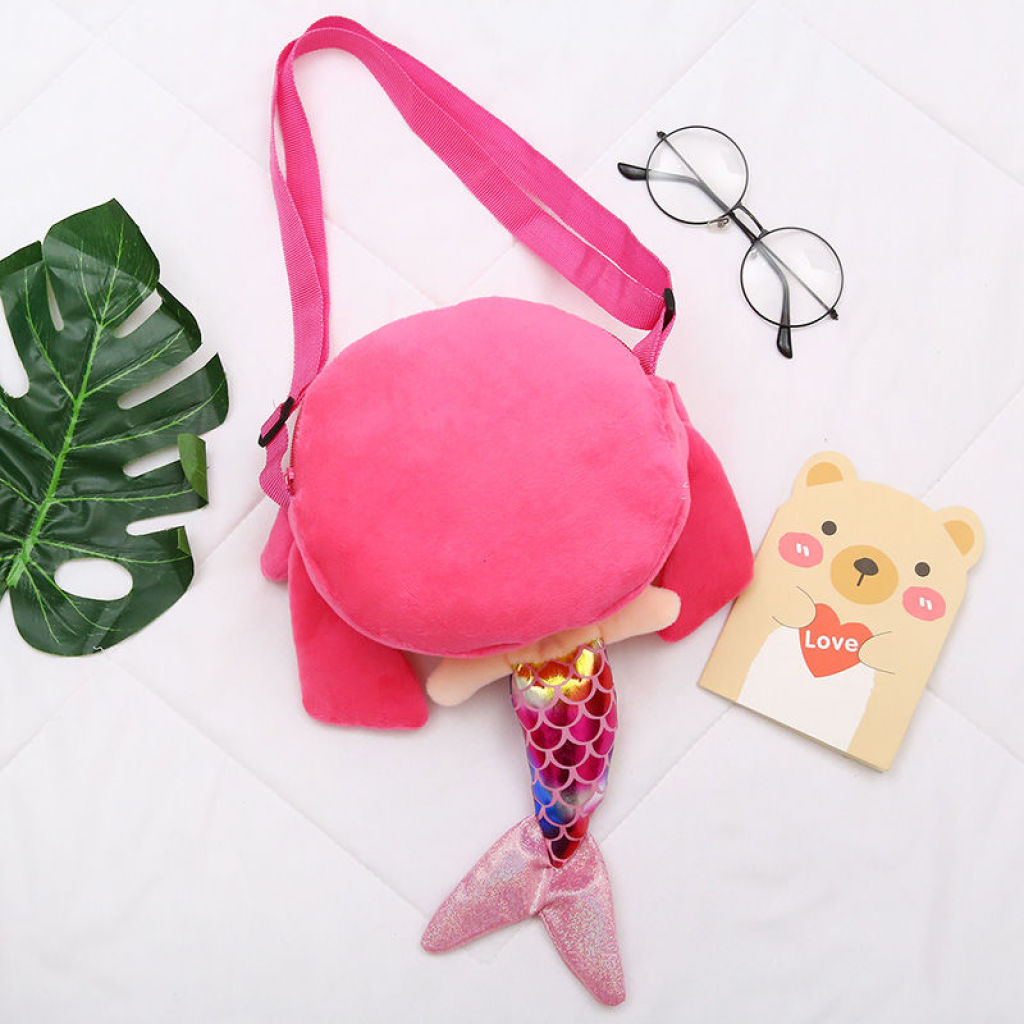 Mermaid Plush School Bag Satchel Cartoon Children's Bags Mobile Phone Bag Coin Purse Luggage