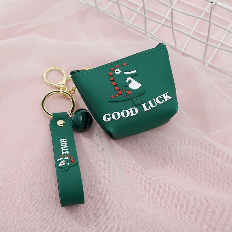 Japanese and Korean Autumn New Silicone Thumbs-up Bunny Dinosaur Coin Purse Headset Storage Japanese Wallet Wallet