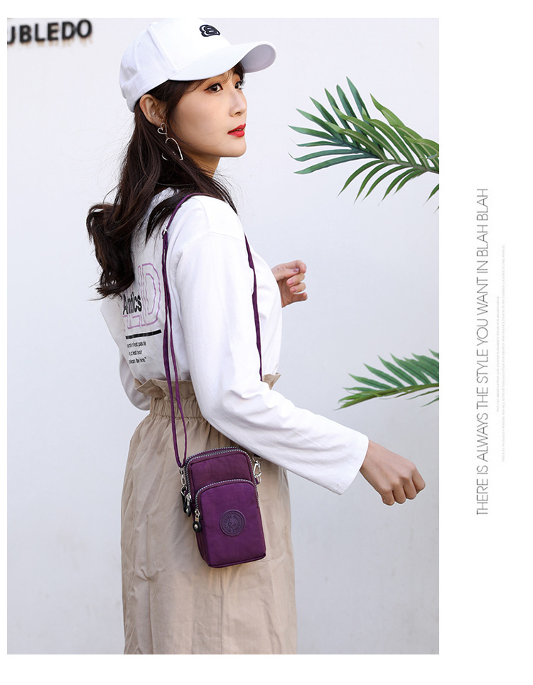 Mom Bag New Crossbody Mobile Cosmetic Bag Korean Style Shoulder Bag Arm Bag Super Practical Multi-Layer Zipper Pouch