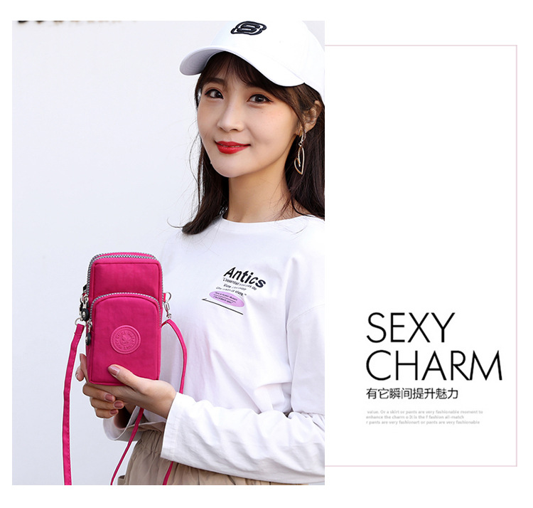 Mom Bag New Crossbody Mobile Cosmetic Bag Korean Style Shoulder Bag Arm Bag Super Practical Multi-Layer Zipper Pouch