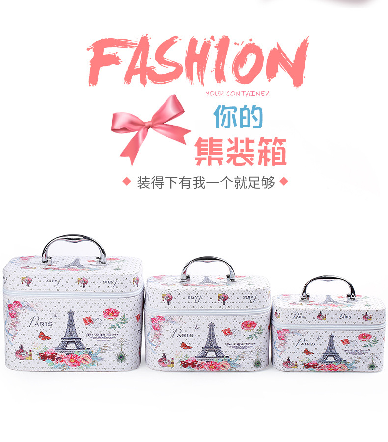 Cosmetic Bag Large Capacity Waterproof Skin Care Products Toiletries Storage Box Portable Korean Portable Pu Cosmetic Case