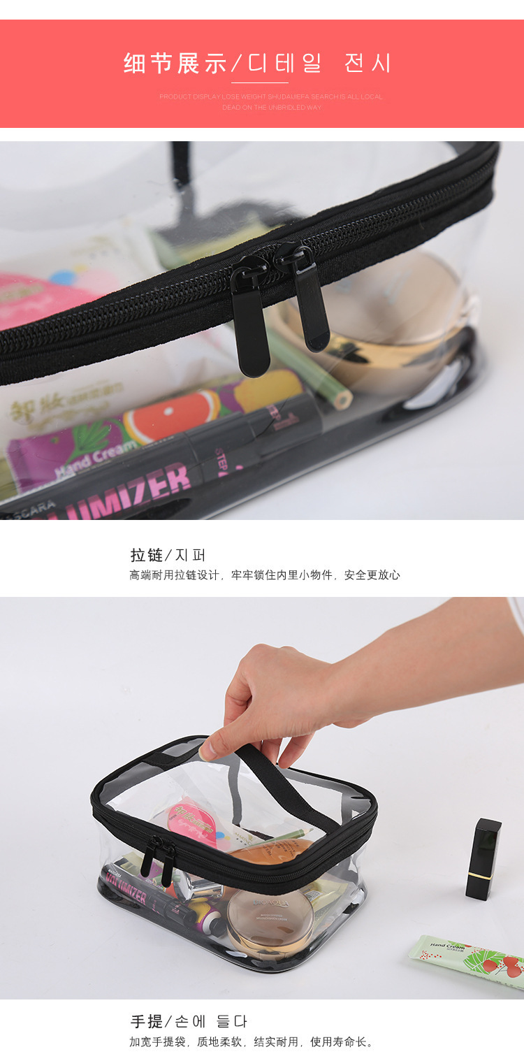 PVC waterproof cosmetic bag threedimensional transparent travel cosmetic toiletry bag colorful simple mouth red envelope